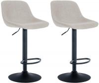 2er Set Barhocker Loft Stoff creme 2er Set Barhocker Loft Stoff creme