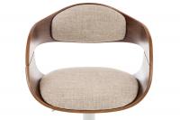 Barhocker Kingston Stoff walnuss/creme 