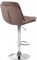 Barhocker Laurel Samt chrom braun 