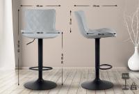 2er Set Barhocker Emma Kunstleder grau 2er Set Barhocker Emma Kunstleder grau