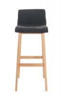 Barhocker Hoover Stoff Natura dunkelgrau 