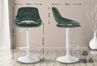 2er Set Barhocker Milet Samt W grün 