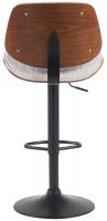 Barhocker Clawson Stoff schwarz walnuss/creme Barhocker Clawson Stoff schwarz walnuss/creme