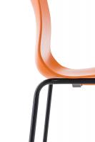 2er Set Barhocker Hoover Kunststoff 4-Fuß Gestell schwarz orange 2er Set Barhocker Hoover Kunststoff 4-Fuß Gestell schwarz orange