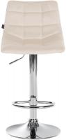 Barhocker Jerry Samt chrom creme Barhocker Jerry Samt chrom creme