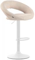 2er Set Barhocker Olinda Stoff weiß creme 2er Set Barhocker Olinda Stoff weiß creme