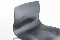 Barhocker Hoover Chrom 4-Fuß Gestell grau 