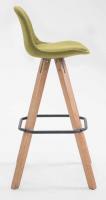 2er Set Barhocker Franklin Stoff Square natura (eiche) grün 