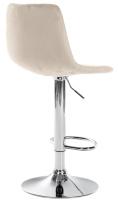 Barhocker Divo Samt Chrom creme Barhocker Divo Samt Chrom creme