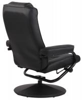 Sessel Ennis mit Fußhocker schwarz 