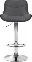 2er Set Barhocker Vonore Stoff chrom dunkelgrau 2er Set Barhocker Vonore Stoff chrom dunkelgrau