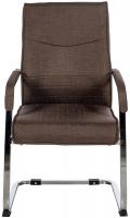 2er Set Besucherstuhl Hobart Stoff braun 
