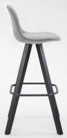 2er Set Barhocker Franklin Stoff Square schwarz (eiche) grau 