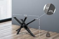 Tischbeine Jimmy 120x60x72 industrial schwarz 