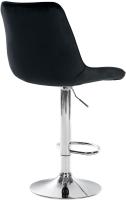 2er Set Barhocker Toni Samt chrom schwarz 2er Set Barhocker Toni Samt chrom schwarz