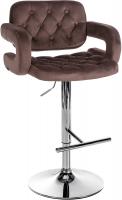 Barhocker Dublin Samt chrom braun Barhocker Dublin Samt chrom braun