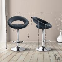 Barhocker Olinda Samt chrom dunkelgrau Barhocker Olinda Samt chrom dunkelgrau