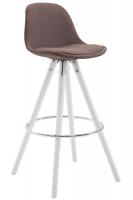 Barhocker Franklin Stoff Rund Weiß (eiche) braun Barhocker Franklin Stoff Rund Weiß (eiche) braun