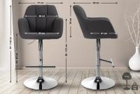 Barhocker Natoma Stoff chrom schwarz 