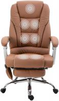 Bürostuhl Pacific mit Massagefunktion hellbraun Bürostuhl Pacific mit Massagefunktion hellbraun