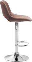 Barhocker Camden Samt chrom braun Barhocker Camden Samt chrom braun