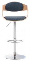 2er Set Barhocker Kingston Stoff natura/blau 2er Set Barhocker Kingston Stoff natura/blau