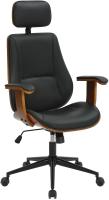 Bürostuhl Lugo Kunstleder walnuss/schwarz Bürostuhl Lugo Kunstleder walnuss/schwarz