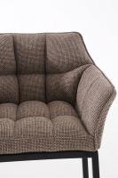 Barhocker Damaso B Stoff mit 4-Fuß Gestell terrabraun 