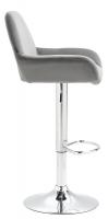 2er Set Barhocker Braga Samt chrom grau 2er Set Barhocker Braga Samt chrom grau
