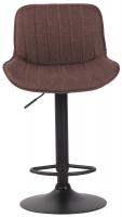 Barhocker Lentini Stoff schwarz braun 