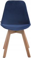 Besucherstuhl Borneo V2 Samt natura (eiche) blau 