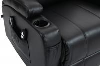 Sessel Hepler mit Massagefunktion Kunstleder schwarz 