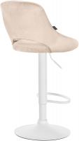 Barhocker Milet Samt weiß creme Barhocker Milet Samt weiß creme