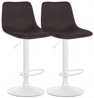 2er Set Barhocker Divo Stoff Weiß taupe 2er Set Barhocker Divo Stoff Weiß taupe