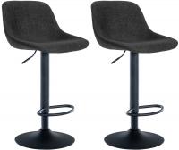 2er Set Barhocker Loft Stoff schwarz 2er Set Barhocker Loft Stoff schwarz