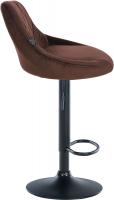 2er Set Barhocker Lazio Samt schwarz braun 2er Set Barhocker Lazio Samt schwarz braun