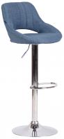 Barhocker Milet Stoff chrom blau Barhocker Milet Stoff chrom blau