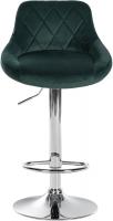 2er Set Barhocker Lazio Samt chrom dunkelgrün 2er Set Barhocker Lazio Samt chrom dunkelgrün