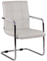 2er Set Besucherstühle Gandia Kunstleder chrom weiß 2er Set Besucherstühle Gandia Kunstleder chrom weiß