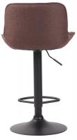 Barhocker Lentini Stoff schwarz braun 