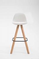 Barhocker Franklin Vollgepolstert Kunstleder Square Natura (eiche) weiß 