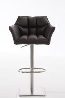 2er Set Barhocker Damaso Kunstleder edelstahl braun 2er Set Barhocker Damaso Kunstleder edelstahl braun