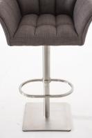 Barhocker Damaso E Stoff grau 