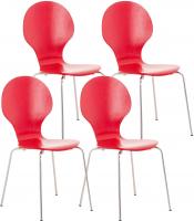 4er Set Besucherstuhl Diego rot 4er Set Besucherstuhl Diego rot