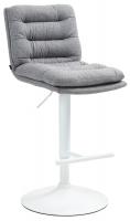 Barhocker Damar Stoff weiß grau Barhocker Damar Stoff weiß grau