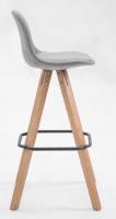 2er Set Barhocker Franklin Stoff Square natura (eiche) grau 