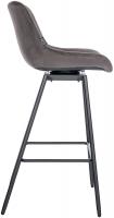 Barhocker Weston Schwenkbar Samt grau 