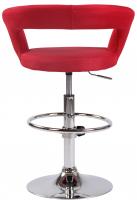 2er Set Barhocker Jaen Stoff rot 