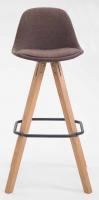 2er Set Barhocker Franklin Stoff Square natura (eiche) braun 