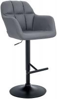 Barhocker Natoma Kunstleder schwarz grau Barhocker Natoma Kunstleder schwarz grau
